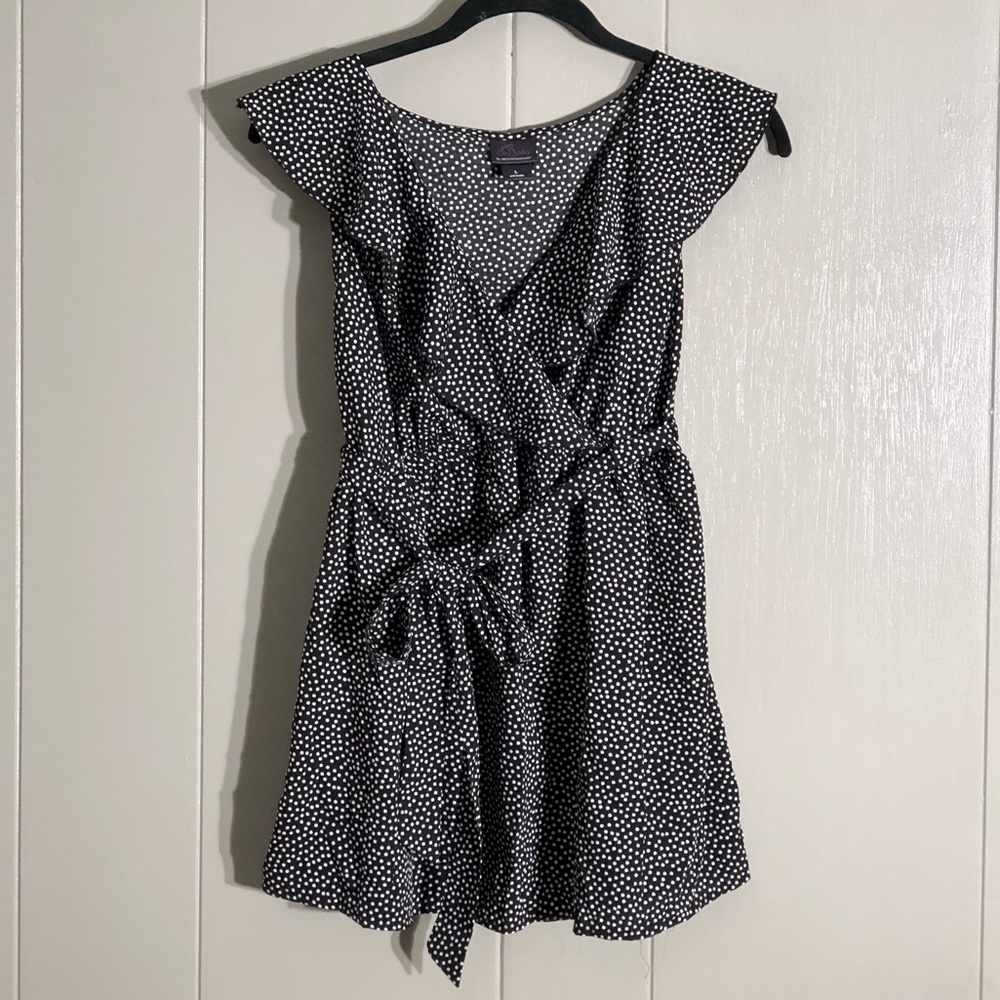 Black with white polka dot maternity shirt
